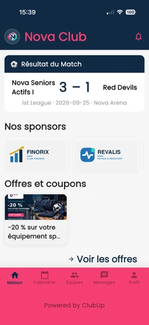 Sponsors et coupons dans l’application